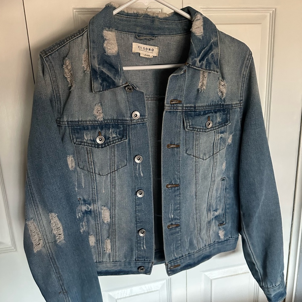 Distressed Denim Jacket